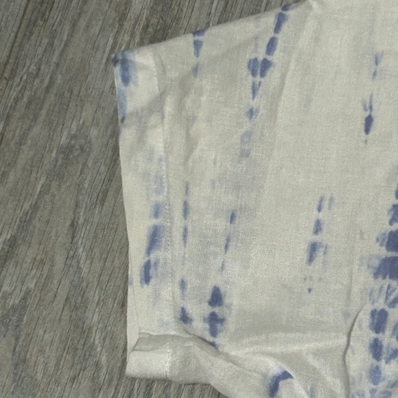 Women's Rails White/Blue Tie Dye Cropped Tie Shirt - MEDIUM - Picture 4 of 9